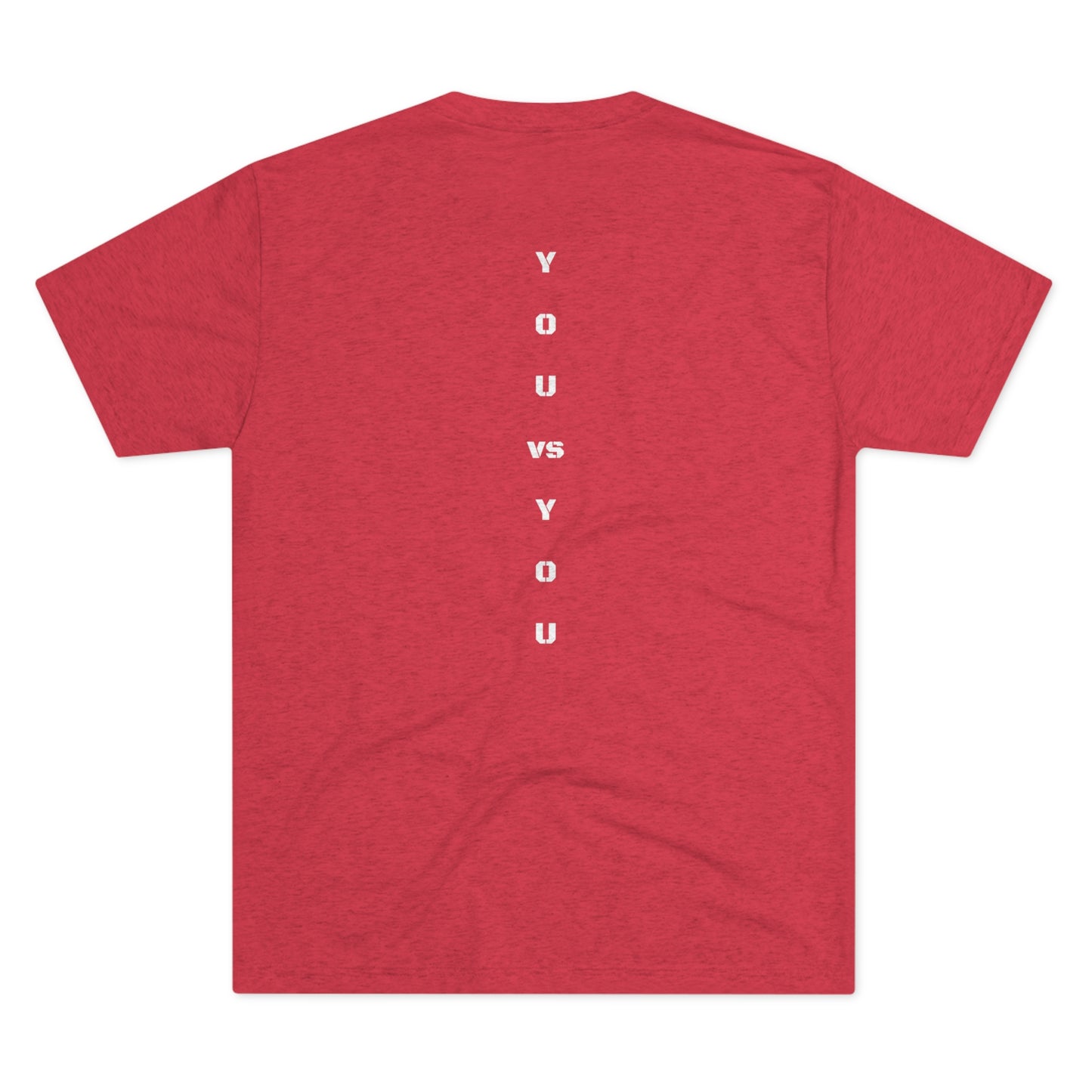 YOU VS YOU TRI-BLEND VINTAGE TEE RED